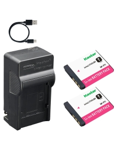 Kastar 2-Pack Battery and AC & USB-C Charger, Compatible with FT1 Camera, for Sony Cyber-Shot L1 M1 M2 T1 T3 T5 T9 T10 T11 T33 Digital Camera