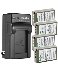 Kastar 4-Pack Battery and AC Wall Charger Replacement for Olympus BLS-5, PS-BLS5, BLS-50 Battery, Olympus OM-D E-M10 Mark II, OM-D E-M10 Mark III, OM-D E-M10 Mark IV Camera