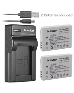 Kastar Battery (X2) & Slim USB Charger for Canon NB-5L and Powershot S100 S110 SX230 HS SX210 is SD790 is SX200 is SD800 is SD850 is SD870 is SD700 is SD880 is SD950 is SD890 is SD970 is SD990 is