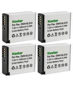 Kastar 4-Pack DMW-BLG10 Battery Replacement for Panasonic Lumix DMC-GF6, Lumix DMC-GF6K, Lumix DMC-GF6R, Lumix DMC-GF6T, Lumix DMC-GF6W, Lumix DMC-GF6X, Lumix DMC-GX7, Lumix DMC-GX7K Camera