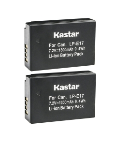 Kastar 2-Pack LP-E17 Battery Replacement for Canon Rebel SL2, EOS Rebel T6i, EOS Rebel T6s, EOS Rebel T7i, EOS Rebel T8i, EOS M3, EOS M5, EOS M6, EOS M6 Mark II, EOS 77D, EOS 200D, EOS 250D Camera