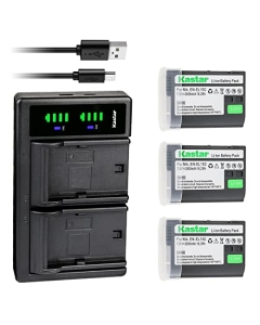 Kastar 3-Pack EN-EL15c Battery and LTD2 USB Charger Replacement for Nikon EN-EL15 EN-EL15a EN-EL15b EN-EL15c Battery, MH-25 MH-25a MH-25b Charger, MB-D11, MB-D12, MB-D14, MB-D15, MB-D16, MB-D18 Grips