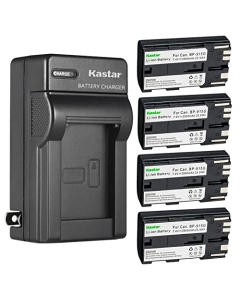 Kastar 4-Pack BP-915G Battery and AC Wall Charger Replacement for Canon BP-911 BP-911K BP-914 BP-915, BP-915G, BP-925, BP-930 BP-935, BP-945 BP-950 BP-950G BP-955, BP-970 BP-970G BP-975 Battery