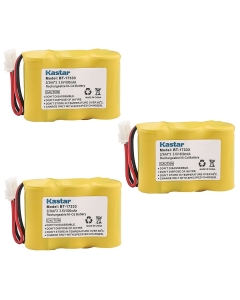 Kastar BT-17333 BT-27333 Cordless Battery (3 Pack), Ni-MH 3.6V 800mAh, for BT163345 BT263345 CS2111 CS5121 AT&T 89-1332-00-00 Sanyo CLT3500 Radio Shack 23-956 43-3215 GE 153524 2830663 5-2320