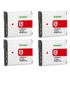 Kastar Battery 4-Pack Replacement for Sony NP-BG1, NP-FG1, DSC-W220, DSC-W120, DSC-W150, DSC-H3, DSC-H7, DSC-H9, DSC-H10, DSC-H20, DSC-H50, DSC-H70, DSC-H55, DSC-HX5V, HX7V, HX9V, HX10V, HX30V Camera