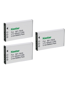 Kastar 3-Pack Battery Replacement for Kyocera BP-780S, Kyocera BP-780CS Battery, Kyocera CONTAX SL300R, Kyocera CONTAX SL300RT, Kyocera Finecam SL300R SL 300R, Kyocera Finecam SL400R SL 400R Camera