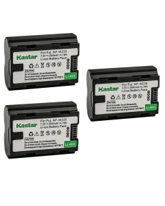 Kastar 3-Pack NP-W235 Battery Replacement for Fujifilm NP-W235 NPW235 Battery, Fujifilm BC-W235 BCW235 Battery Charger, Fujifilm X-T4 XT4 Camera, Fujifilm GFX 50S II Medium Format Mirrorless Camera