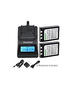 Kastar Ultra Fast Charger(3X Faster) Kit and Li-10B Battery (2-Pack) for Olympus LI-10B LI-12B and Olympus Stylus 300,400,500,600,800,C-50,60,70,470,760,770,5000 Camera