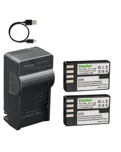 Kastar 2-Pack Battery and AC & USB-C Charger, Compatible with D-Li109 Camera for Pentax K-R K-30 K-50 K-70 K-500 K-S1 K-S2 KP KF DSLR Camera