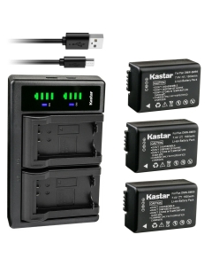 Kastar 3-Pack Battery and LTD2 USB Charger Compatible with Leica BP-DC9 BP-DC9-E BP-DC9-U Battery, Leica BC-DC9 BC-DC9-E BC-DC9-U Charger, Leica V-Lux 2, Leica V-Lux 3 Camera
