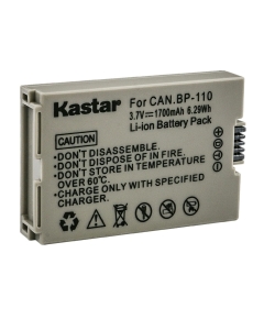 Kastar 1-Pack BP-110 Battery 3.7V 1700mAh Replacement for Canon VIXIA HF R20 HFR20, VIXIA HF R20 Red, VIXIA HF R20 Silver, VIXIA HF R200 HFR200, VIXIA HF R21 HFR21, VIXIA HF R28 HFR28 Cameras