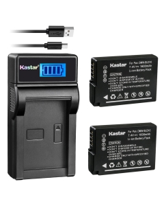 Kastar Battery (X2) & SLIM LCD Charger for Panasonic DMW-BLD10, DMW-BLD10E, DMW-BLD10PP, DE-A93B and Panasonic Lumix DMC-G3, Panasonic Lumix DMC-GF2, Panasonic Lumix DMC-GX1 Digital Cameras