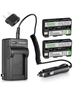 Kastar 2X Battery + Charger for Sony NP-FS11 NP-F10 NP-FS10 NP-FS12 FS31 DCD-CR1 CCD-CR5 DCR-PC1 DCR-PC2 DCR-PC3 DCR-PC4 DCR-PC5 DCR-TRV1VE Cybershot DSC-F505 DSC-F55 DSC-F55 DSC-P1 DSC-P20 P30 P50