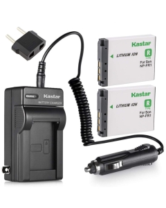 Kastar NP-FR1 Battery (2-Pack) and Charger Kit for Sony NPFR1 BC-TR1 and Sony Cyber-Shot DSC-F88 DSC-G1 DSC-P100 DSC-P100/LJ DSC-P100/R DSC-P120 DSCP150 DSC-P200 DSC-T30 DSC-T50 DSC-V3 Cameras