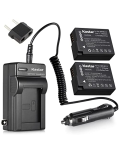 Kastar Battery (2-Pack) and Charger Kit Replacement for Panasonic DMW-BLC12, DMW-BLC12E, DMW-BLC12PP and DE-A79 Work with Panasonic Lumix DMC-FZ200, DMC-FZ1000, DMC-G5, DMC-G6, DMC-GH2 Cameras