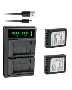 Kastar 2-Pack CGA-S002 Battery and LTD2 USB Charger Compatible with Panasonic Lumix DMC-FZ20PP, Lumix DMC-FZ20S, Lumix DMC-FP3AB, Lumix DMC-FZ1, Lumix DMC-FZ1A, Lumix DMC-FZ1A-K Camera