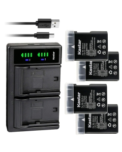 Kastar 4-Pack EN-EL14 Battery and LTD2 USB Charger Replacement for Nikon DF BG-2P 905-19045-00000-01, D3100/D3200/D3300, BG-2F 905-19021-00000-01, D3400, BG-2TIR 905-19035-00000-01 Battery Grip