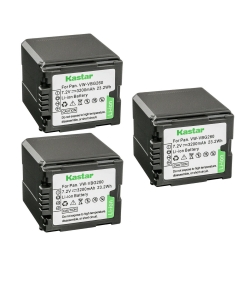 Kastar 3-Pack VW-VBG260 Battery Replacement for Panasonic HDC-TM20R, HDC-TM20S, HDC-TM30, HDC-TM200, HDC-TM300, HDC-TM300K, HDC-TM300P, HDC-TM300PC, HDC-TM350, HDC-TM650, HDC-TM700 Camera