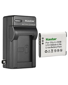 Kastar 1-Pack Battery and AC Wall Charger Replacement for GE GB-50A Battery, GE 10502 PowerFlex 3D, DV1, G100, Imaging J1470S-RD, J1470, J1470 S, J1470S, PJ1, Smart J1470S-SL Cameras