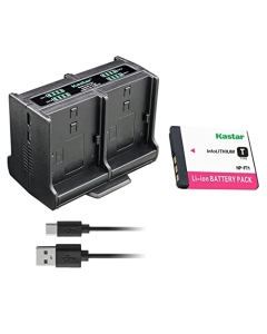 Kastar 1-Pack Battery and Quadruple Charger Compatible with Sony Cyber-Shot DSC-T1, DSC-T3, DSC-T3/B, DSC-T3S, DSC-T5, DSC-T5/B, DSC-T5/N, DSC-T5/R, DSC-T9 Digital Camera