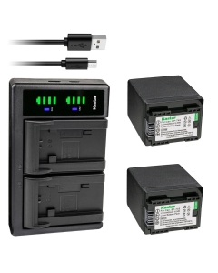 Kastar 2-Pack BP-745 Battery and LTD2 USB Charger Compatible with Canon LEGRIA HF M506 HFM506, LEGRIA HF M606 HFM606, LEGRIA HF M706 HFM706, LEGRIA HF M806 HFM806, VIXIA HF M50 HFM50 Camera