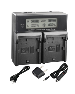 Kastar LCD Dual Fast Charger for BP-511, BP-511A, BP511, BP511A and EOS 5D, 10D, 20D, 30D, 40D, 50D, Digital Rebel 1D, D60, 300D, D30, Kiss Powershot G5, Pro 1, G2, G3, G6, G1, Pro90