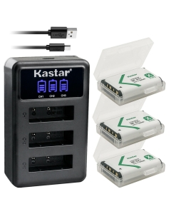 Kastar Battery (X2) & LCD Dual Slim Charger Replacement for Sony NP-BX1 Cyber-Shot DSC-HX50V HX300 RX1 RX1R RX100 RX100 II RX100M II RX100 III RX100M3 WX300 HDR-AS10 AS15 AS30V AS100V AS100VR CX240