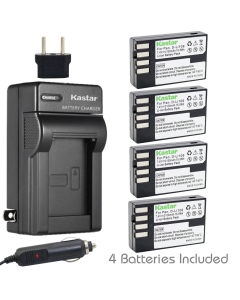 Kastar D-Li109 Battery (4-Pack) and Charger Kit Replacement for Pentax D-Li109, DLI109 and Pentax K-R, K-30, K-50, K-500, KR, K30, K50, K500 Cameras