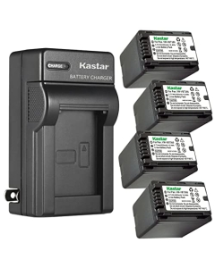 Kastar 4-Pack Battery and AC Wall Charger Replacement for Panasonic HC-W580K, HC-W580GK, HC-W580MGK, HC-W850, HC-W850EB, HC-W850M, HC-W850GK, HC-W850MGK, HC-W850K, HC-W870M, HC-V785K Full HD Camcorder