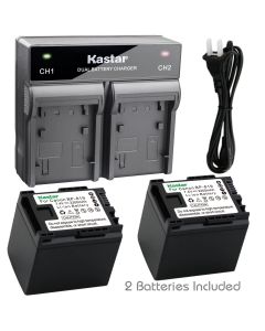 Kastar 2X Battery + Fast Dual Charger for Canon BP-819, BP819 CG-800 and Canon HF G10, HF G20, VIXIA HF M30, HF M31, HF M32, HF M36, HF M300, HF20, HF21, HF100, HF200, HG20, HG21, HG30, XA10, XA10 HD