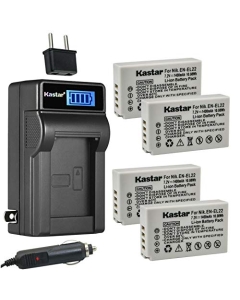 Kastar 4-Pack EN-EL22 Battery and LCD AC Charger Compatible with Nikon EN-EL22 ENEL22 Battery, Nikon MH-29 MH29 Charger, Nikon 1 J4, 1J4 Digital Camera, Nikon 1 S2, 1S2 Digital Camera