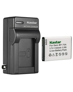 Kastar 1-Pack BP-70A Battery and AC Wall Charger Replacement for Samsung BP-70A BP70A Battery, Samsung ST95, ST96, ST6500, TL105, TL110, TL125, TL205, WB30F, WB31F, WB32F, WB35F Camera