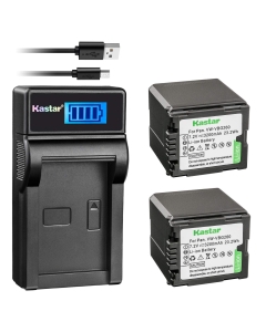 Kastar Battery (X2) & Slim LCD Charger Replacement for Panasonic VW-VBG070 VW-VBG130 VWVBG260 VBG6 and SDR-H40 SDR-H80 Series HDC-HS700 TM700 HS300 TM300 HS250 SD20 HS20 HDC-SDT750 Camcorders etc.