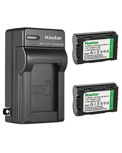 Kastar 2-Pack CGR-S602 Battery and AC Wall Charger Replacement for Panasonic Lumix DMC-L1, Lumix DMC-L1K, Lumix DMC-L1KEG-K, Lumix DMC-L1KEB-K, Lumix DMC-LC1, Lumix DMC-LC1B, Lumix DMC-LC1EG-K Camera