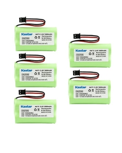 Kastar 5-Pack Battery Replacement for Lenmar CBC-206, Memorex MPH-6925, Sprint 89340, NABC 721040000, Uniden BT904 BP904 BT1007 BT1015, Panasonic HHR-P506, HHR-P506A, HHR-P506A1B, Type 17