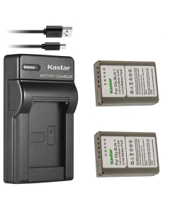 Kastar 2-Pack Battery and Slim USB Charger Compatible with Olympus BLN-1 BLN1 Battery, Olympus BCN-1 BCN1 Charger, Olympus M-D E-M1, OM-D E-M5, OM-D E-M5 Mark II, Pen E-P5, Pen-F Cameras