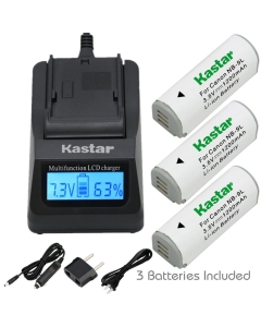 Kastar Ultra Fast Charger(3X Faster) Kit and Battery (3-Pack) for Canon NB-9L and Canon PowerShot N, N2, SD4500, SD4500 is, ELPH 510 HS, ELPH 520 HS, ELPH 530 HS Cameras