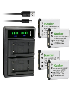 Kastar 4-Pack Li-42B Battery and LTD2 USB Charger Compatible with Olympus Stylus 770SW, Stylus 780, Stylus 790SW, Stylus 820, Stylus 830, Stylus 840, Stylus 850SW, Stylus 1040, Stylus 1050SW Camera