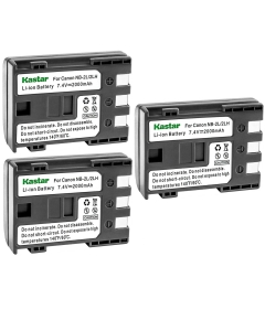 Kastar 3-Pack NB-2L / NB-2LH Battery Replacement for Canon Elura 70, Elura 80, Elura 85, Elura 90, EOS 350D, EOS 400D, EOS Kiss Digital N, EOS Kiss Digital X, EOS Digital Rebel XT Camera