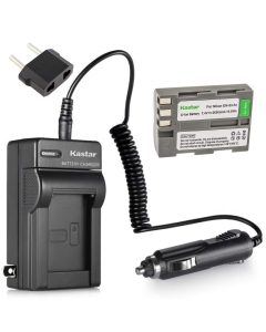 Kastar Battery (1-Pack) and Charger Kit for Nik EN-EL3e, EN-EL3a, EN-EL3, MH-18, MH-18a Work with Nik D50, D70, D70s, D80, D90, D100, D200, D300, D300S, D700