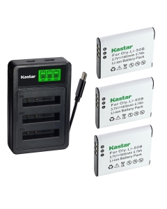 Kastar 3-Pack Battery with LZD3 USB Triple Charger Compatible with Panasonic VW-VBX090 HX-WA03 WA20 WA30 HX Series Cameras