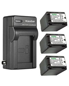 Kastar 3-Pack Battery and AC Wall Charger Replacement for Panasonic HC-VX870GK, HC-VX870MGK, HC-VX870MGKK, HC-VX980GK, HC-VX980M, HC-VX981, HC-VX981K, HC-W570M, HC-W570GK, HC-W570MGK, HC-W580