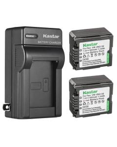 Kastar 2-Pack VW-VBG130 Battery and AC Wall Charger Replacement for Panasonic VW-VBG070, VW-VBG130, VW-VBG260 Battery, Panasonic VDR-D210, VDR-D220, VDR-D230, VDR-D310, VDR-D310, VDR-D58GK Camera