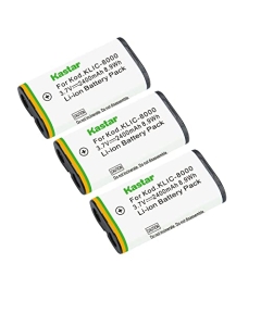 Kastar KLIC8000 Battery 3-Pack Replacement for Wisycom MPRLBP Battery, MPR30, MPR30-ENG, MPR50, MPR50-IEM, MPR51/52, MTP60 Wideband Receiver
