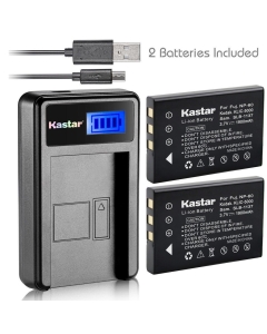 Kastar Battery (X2) & LCD USB Charger for Kodak KLIC-5000 K5000 & Kodak EasyShare DX6490 P850 P880 DX6490 EasyShare DX7630 DX7590 EasyShare Z760 Z7590 EasyShare DX7440 EasyShare Z730 DX7630 Z760