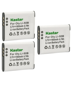 Kastar 3-Pack Battery Replacement for GE GB-50A Battery, GE 10502 PowerFlex 3D, DV1, G100, Imaging J1470S-RD, J1470, J1470 S, J1470S, PJ1, Smart J1470S-SL Cameras