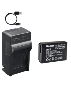 Kastar 1-Pack Battery and AC & USB-C Charger, Compatible with Canon LP-E12, LC-E12, LC-E12E, EOS M, M2, M10, M50, M50 Mark II, M100, M200, 100D, Rebel SL1, PowerShot SX70 HS Cameras