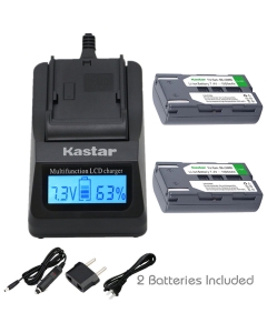 Kastar Fast Charger and Battery (2-Pack) for Samsung SB-LSM80 and SC-D351 VP-D351 VP-D351i VP-D352 VP-D352i VP-D353 VP-D353i VP-D354 VP-D354i VP-D647 VP-D651 VP-D653 VP-DC161 VP-DC161i DC163 DC163i