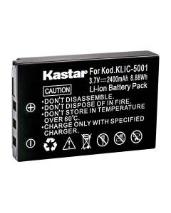 Kastar Rechargeable Battery K5001 Replacement for Kodak KLIC-5001 Battery and Kodak EasyShare DX6490 DX7440 DX7590 DX7630 P712 P850 P880 Z730 Z760 Z7590 Digital Cameras