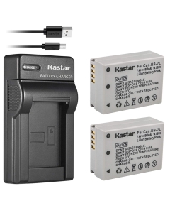 Kastar Battery (X2) & Slim USB Charger for Canon NB-7L, CB-2LZE and Canon PowerShot G10, PowerShot G11, PowerShot G12, PowerShot SX30 is Digital Cameras